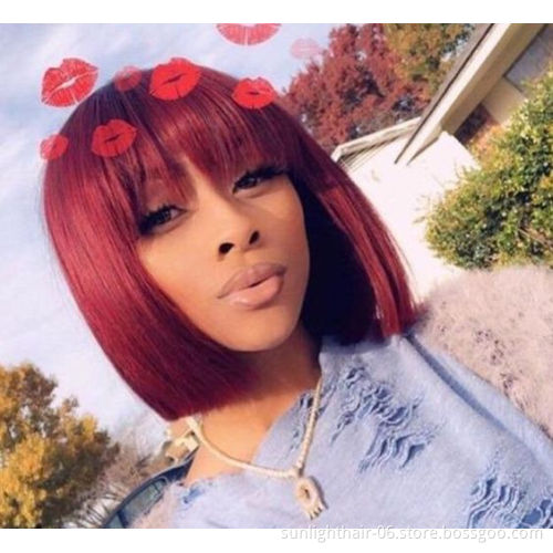 99j Colore Bob Perruques bresilienne courtes Beau Bob perruque peruvienne naturelles vrai cheveux humaine pour femme noir
